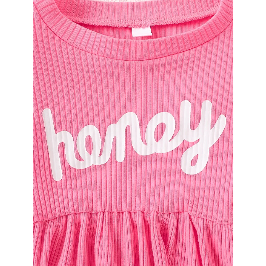 Children’s Honey Bubble Texture Sleeve Dress Apparel and Accessories