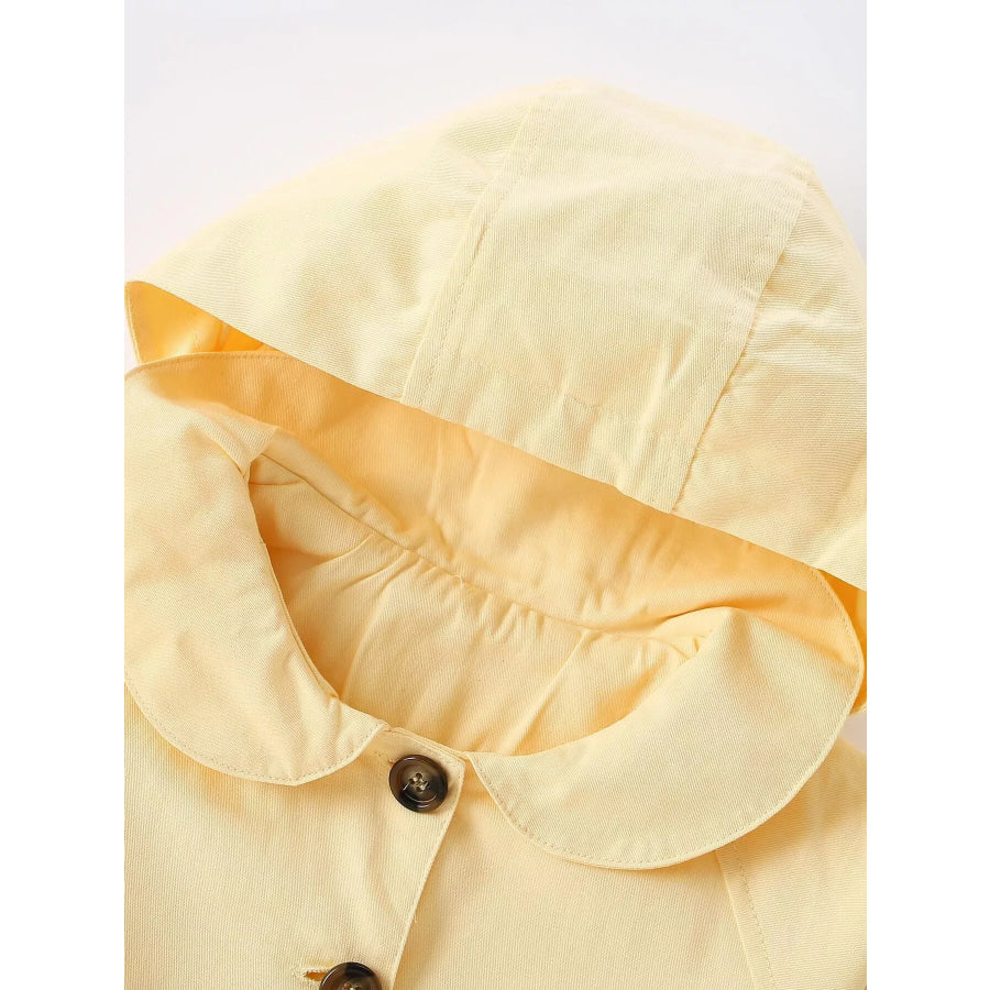 Children’s Hooded Peplum Trench Coat Apparel and Accessories