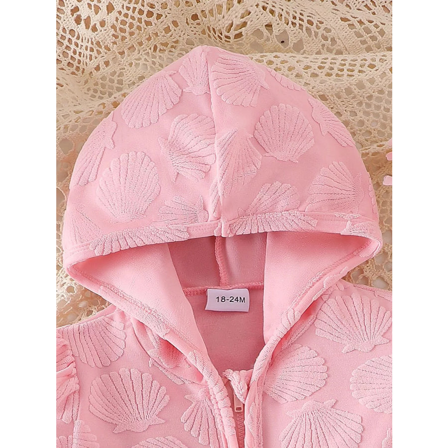 Children’s Hooded Puff Sleeve Shell Textured Jacket Apparel and Accessories