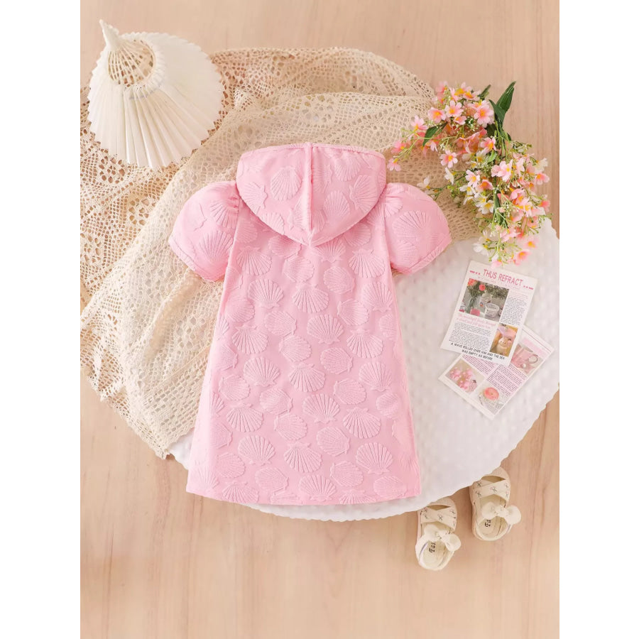 Children’s Hooded Puff Sleeve Shell Textured Jacket Apparel and Accessories
