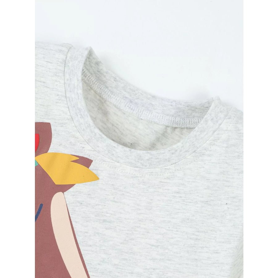 Children’s Horse Graphic Tee and Shorts Set Apparel and Accessories