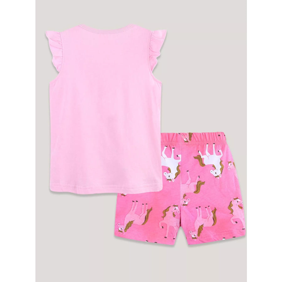 Children’s Horse Print Tank and Shorts Set Apparel and Accessories