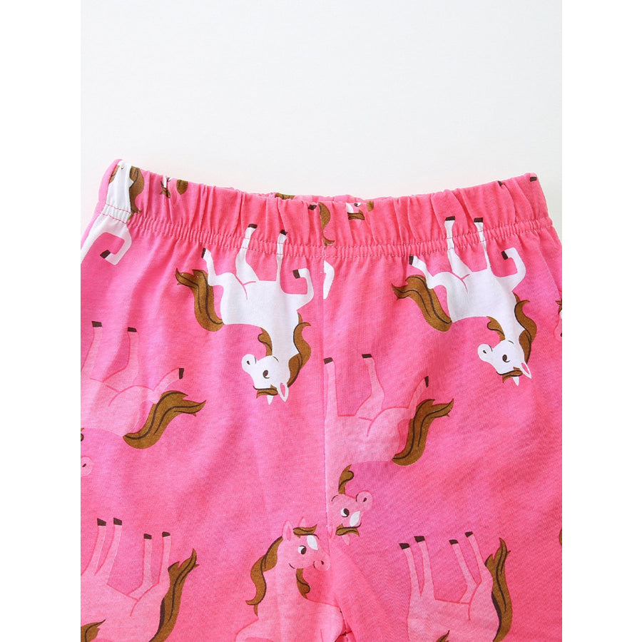 Children’s Horse Print Tank and Shorts Set Apparel and Accessories