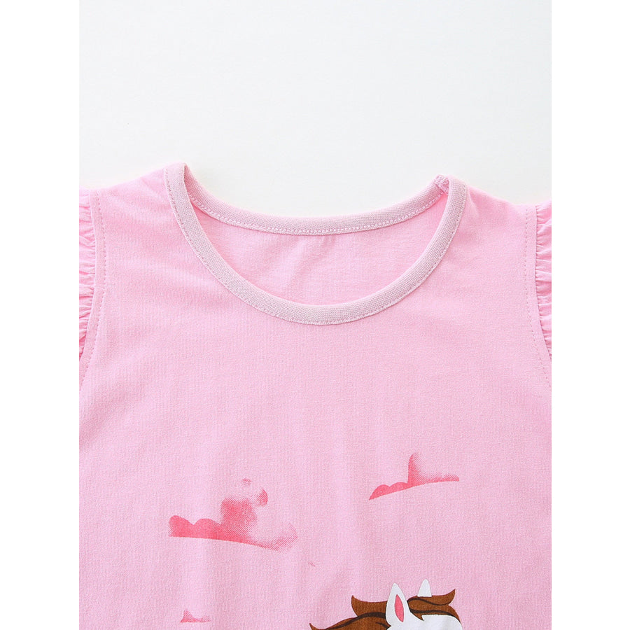 Children’s Horse Print Tank and Shorts Set Apparel and Accessories