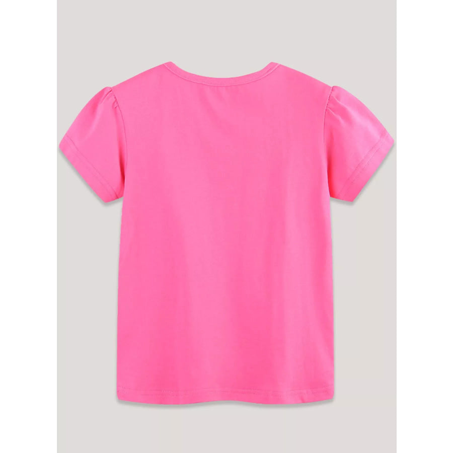 Children’s Hummingbird & Floral Print Short Sleeve T-Shirt Apparel and Accessories