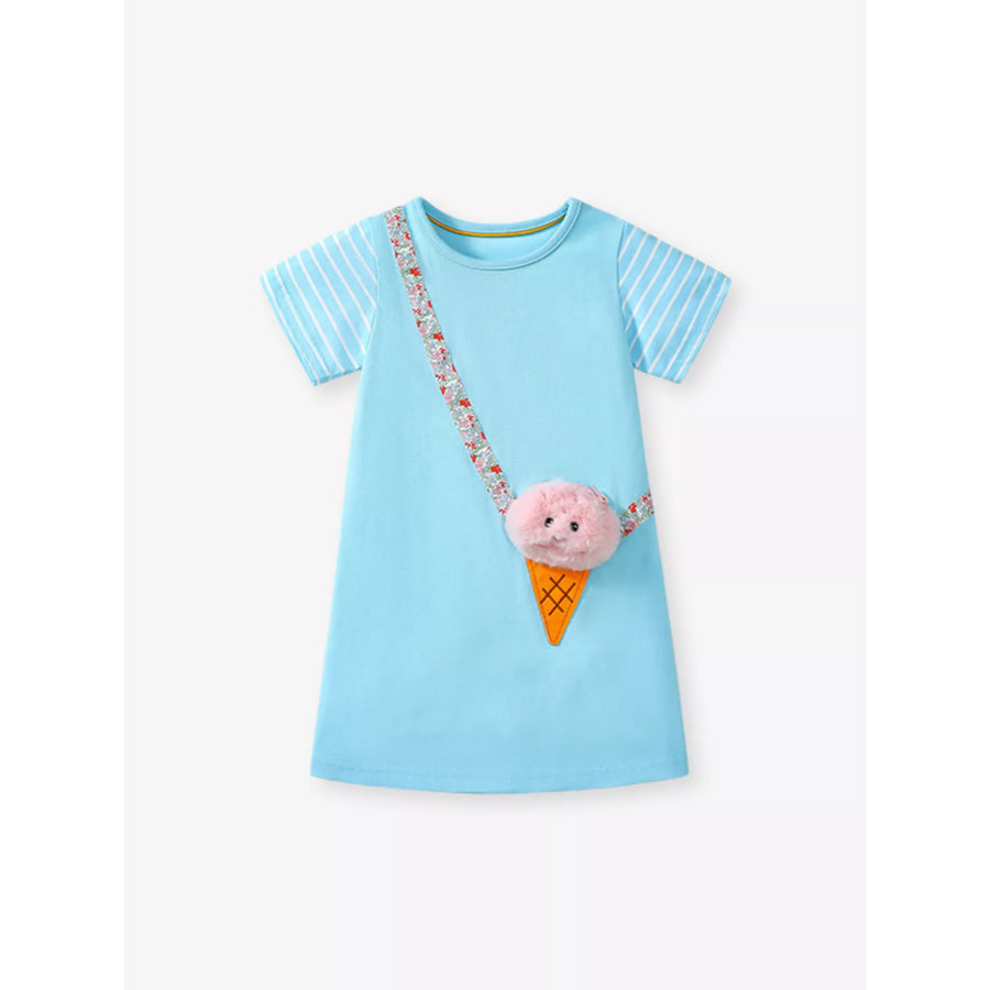 Children’s Ice Cream Applique Casual Dress Apparel and Accessories