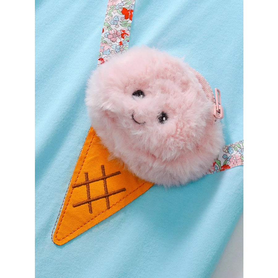 Children’s Ice Cream Applique Casual Dress Apparel and Accessories