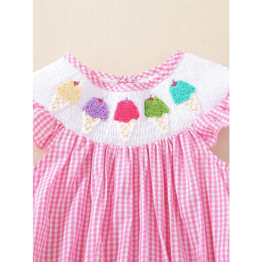 Children’s Ice Cream Gingham One-Piece Apparel and Accessories