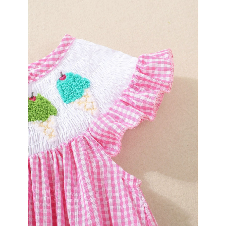 Children’s Ice Cream Gingham One-Piece Apparel and Accessories
