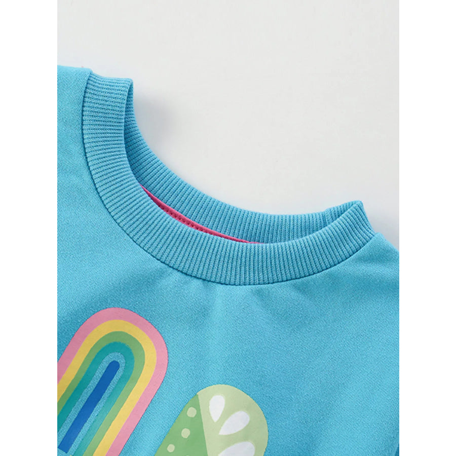 Children’s Ice Cream Graphic Round Neck Sweatshirt Apparel and Accessories