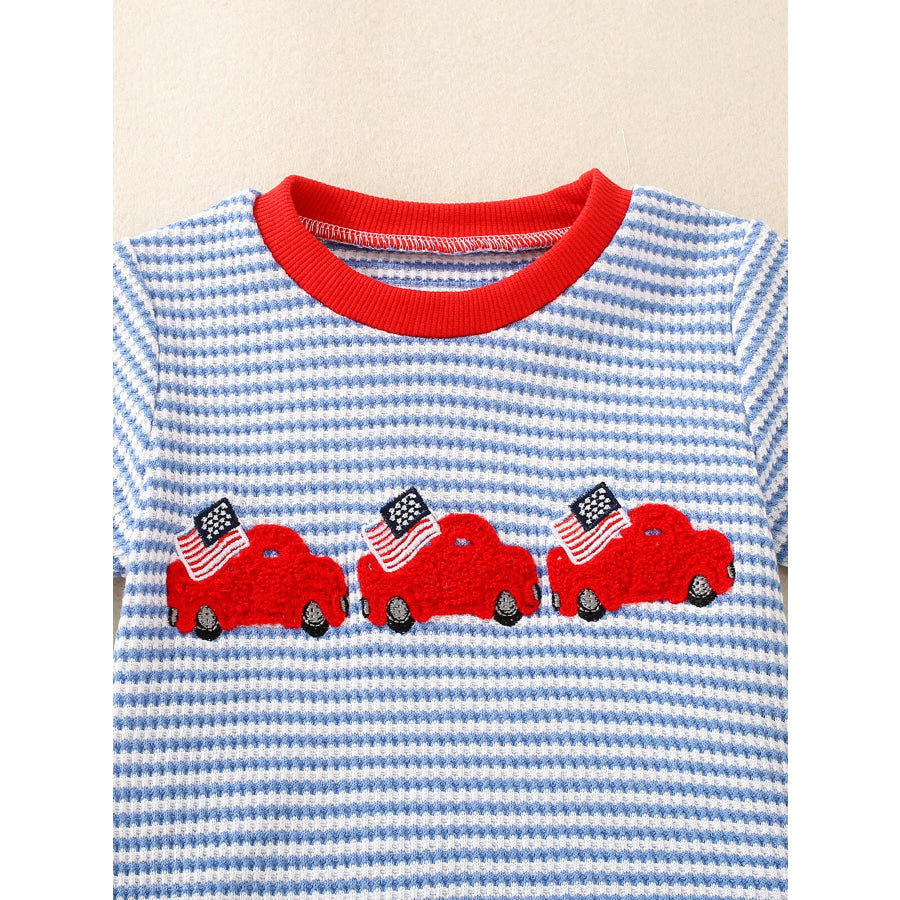 Children’s Ice Cream Striped Tee and Shorts Set Apparel and Accessories