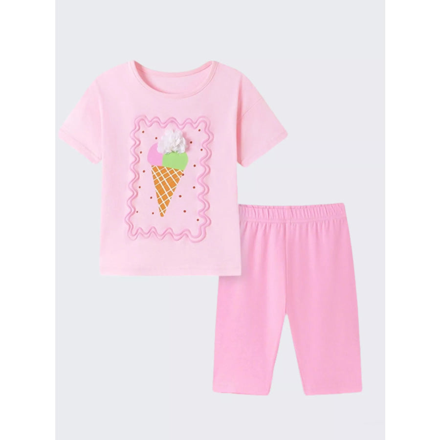 Children’s Ice Cream T-Shirt & Capri Set Apparel and Accessories