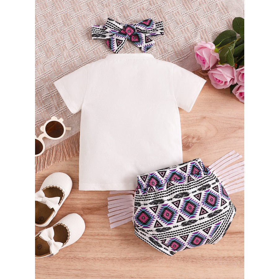 Children’s In My Cowgirl Era Graphic Tee & Shorts & Headband Set Apparel and Accessories