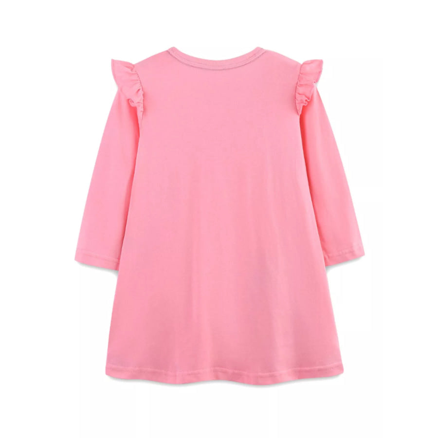 Children’s Insect and Flower Appliques Long-Sleeve Dress Apparel and Accessories