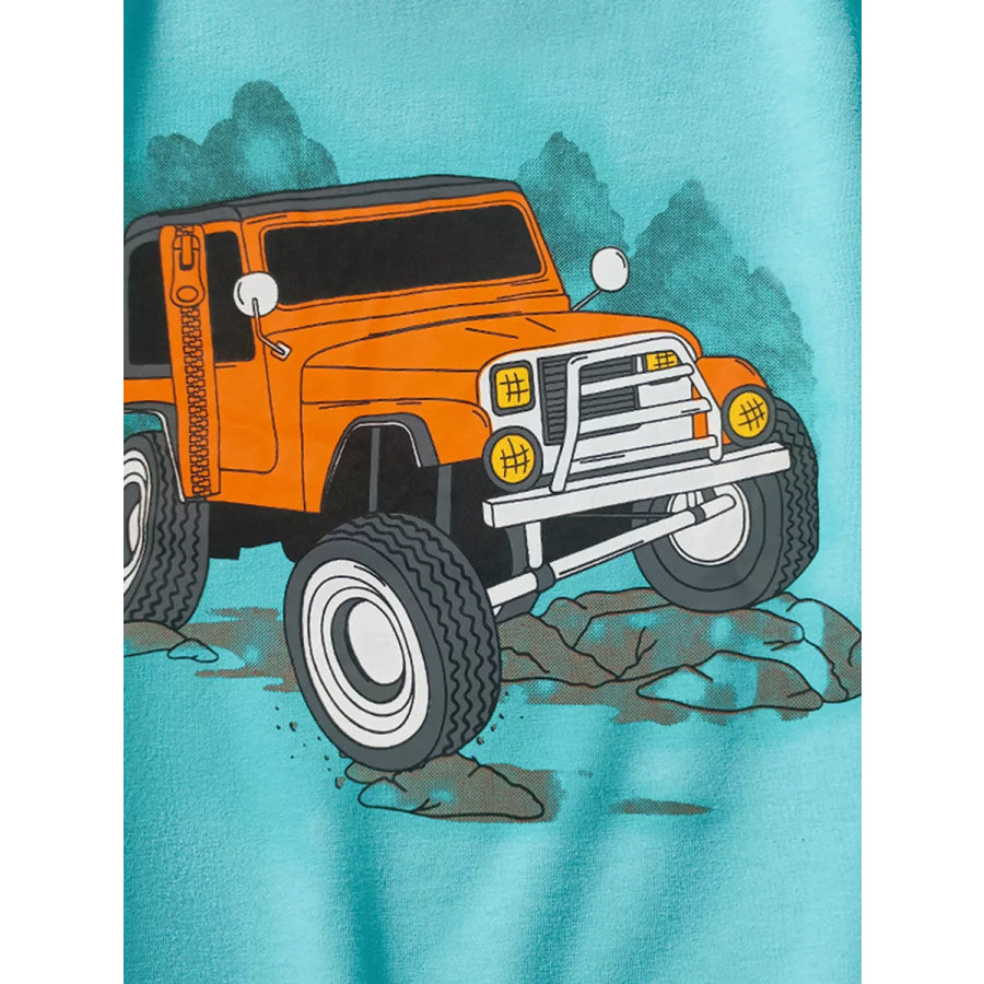 Children’s Jeep Graphic Round Neck T-Shirt Apparel and Accessories