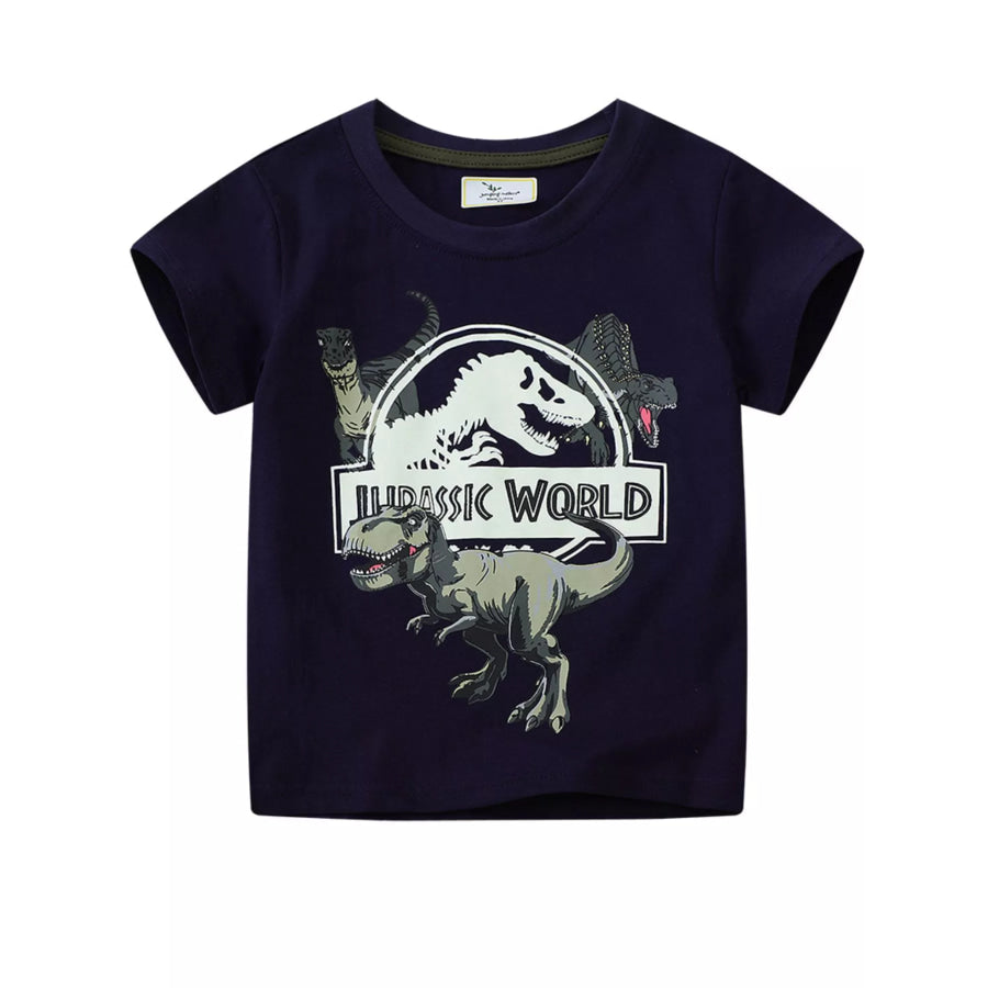 Children’s Jurassic World Graphic Short Sleeve T-Shirt Black / 2T Apparel and Accessories