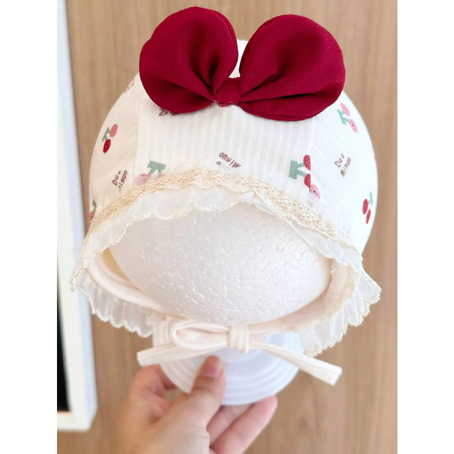 Children’s Lace Detail Cute Bowknot Hat Apparel and Accessories