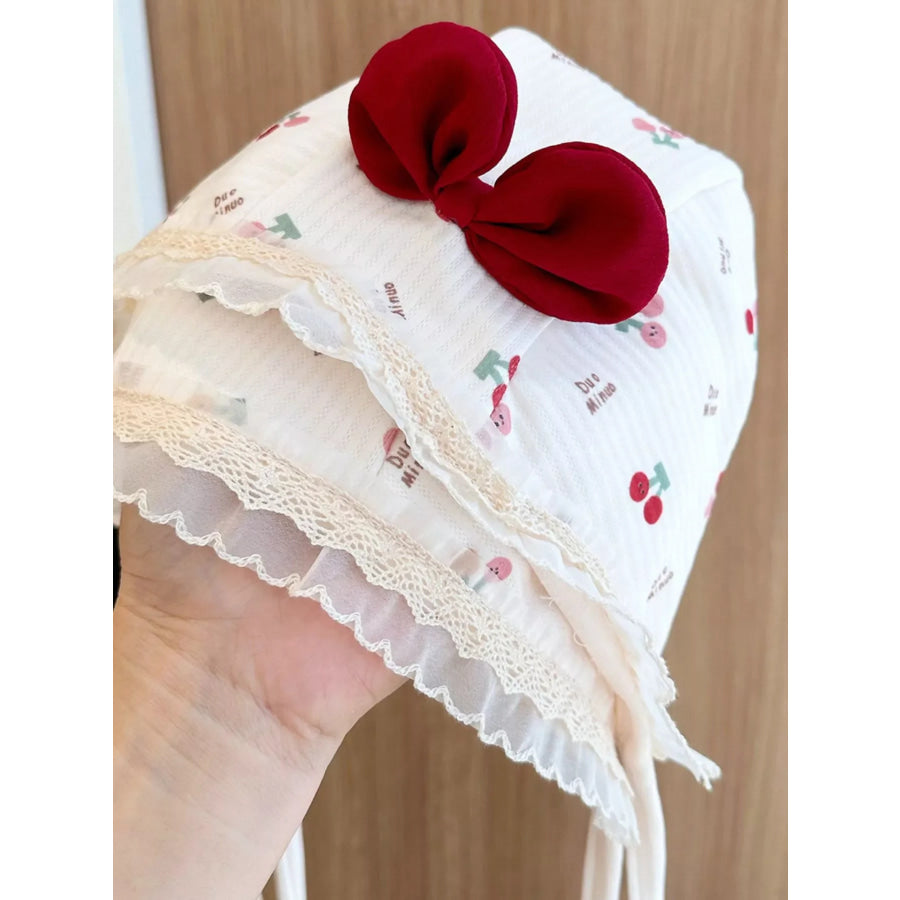 Children’s Lace Detail Cute Bowknot Hat Apparel and Accessories