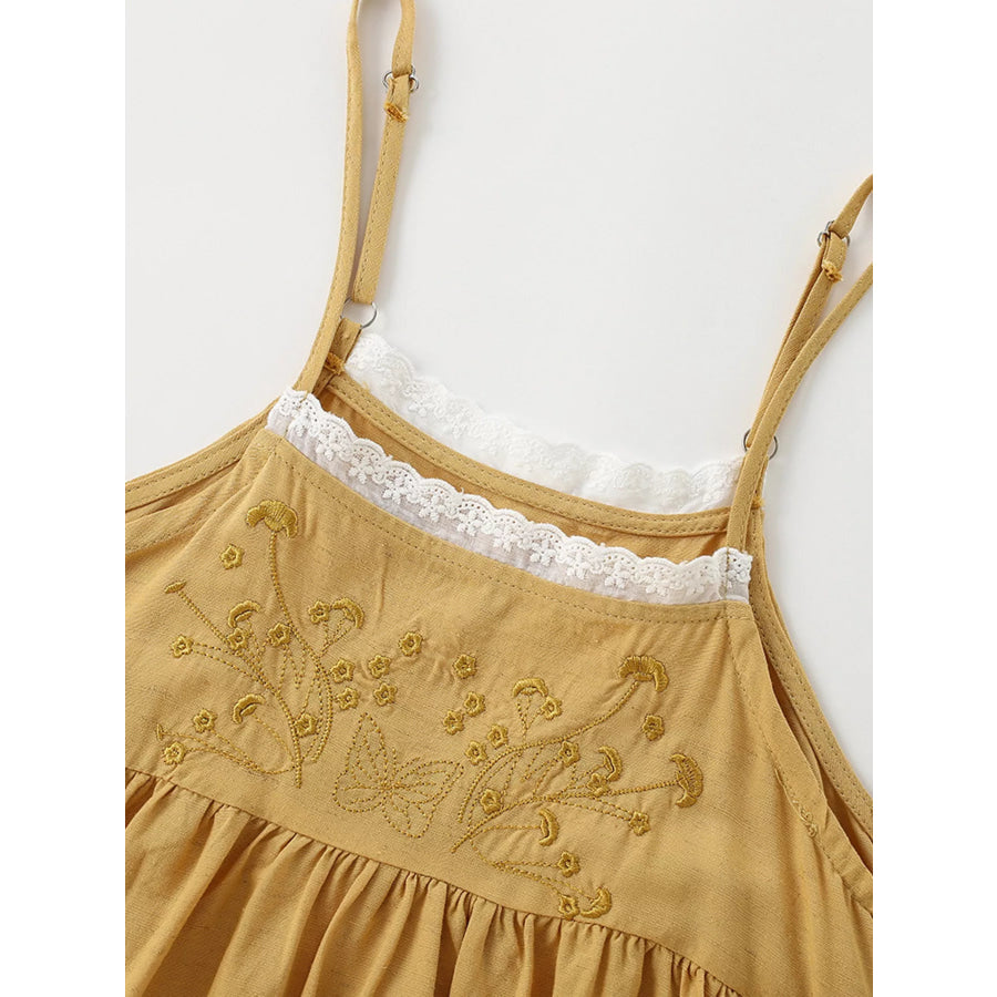 Children’s Lace Detail Embroidered Dress Apparel and Accessories