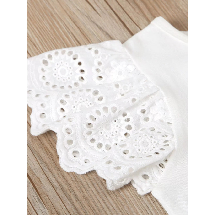 Children’s Lace Sleeve Top & Suspender Skirt Set Apparel and Accessories