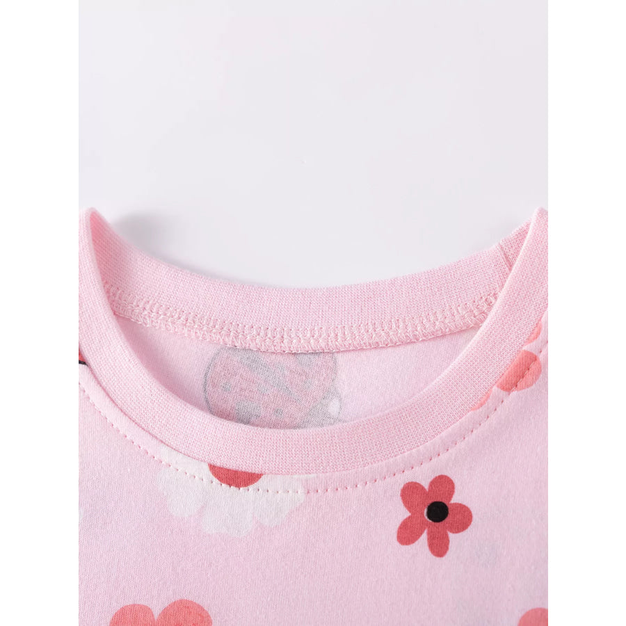 Children’s Ladybug & Floral Print Two-Piece Set Apparel and Accessories
