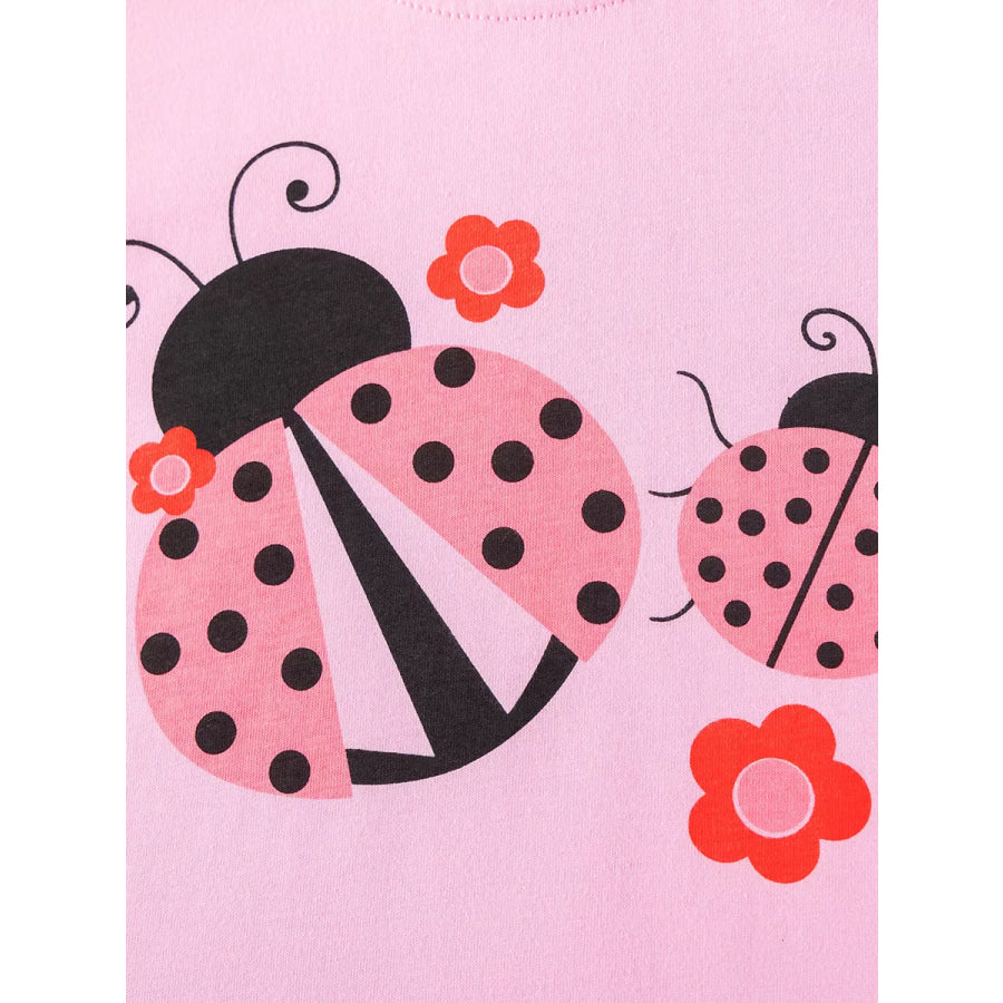 Children’s Ladybug Graphic Short Sleeve Top and Shorts Set Apparel and Accessories