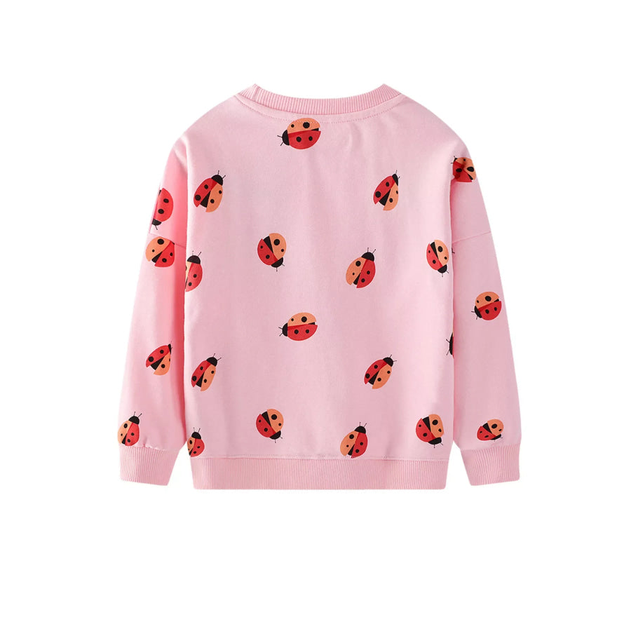 Children’s Ladybug Print Crew Neck Sweatshirt Apparel and Accessories