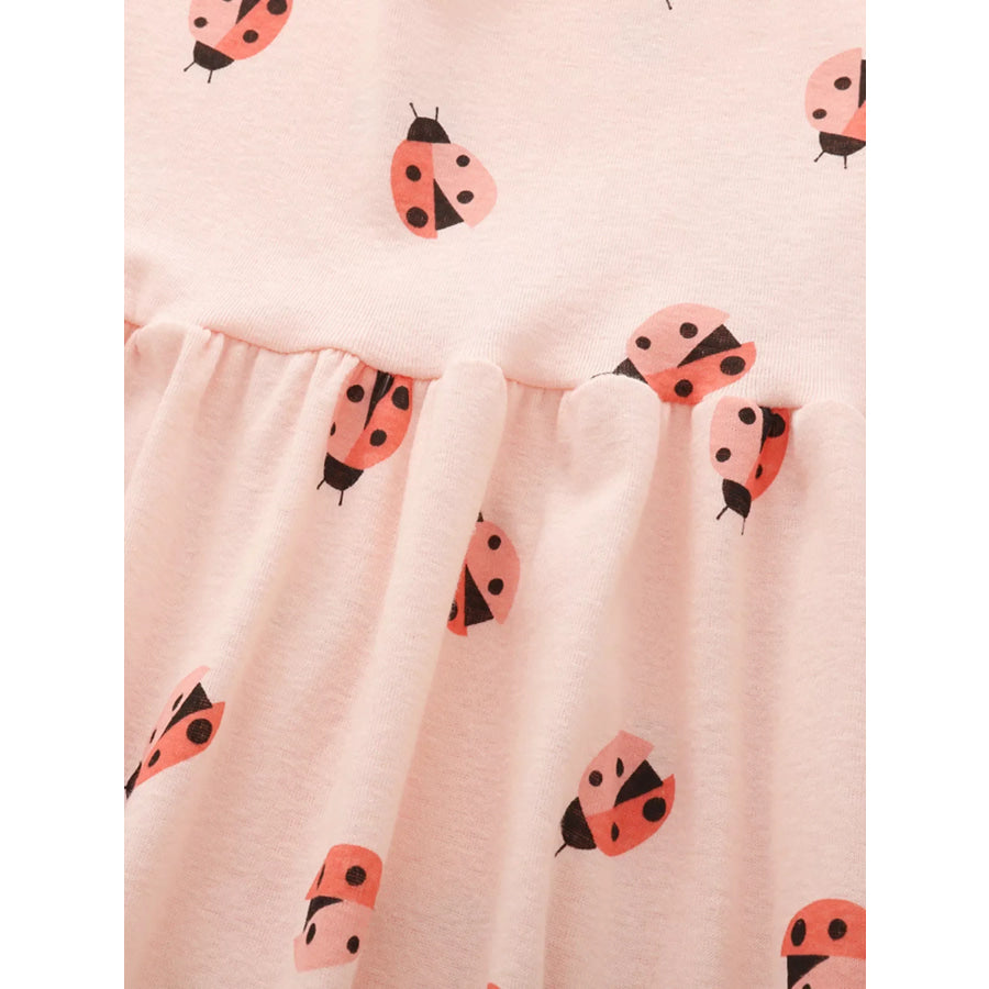 Children’s Ladybug Print Ruffle Trim Casual Dress Apparel and Accessories