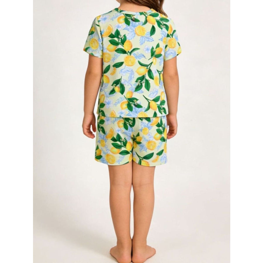 Children’s Lemon Print Tee and Shorts Set Apparel and Accessories
