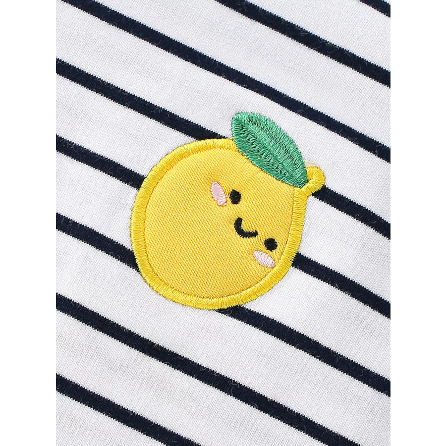Children’s Lemon Striped Ruffle Sleeve T-Shirt Apparel and Accessories