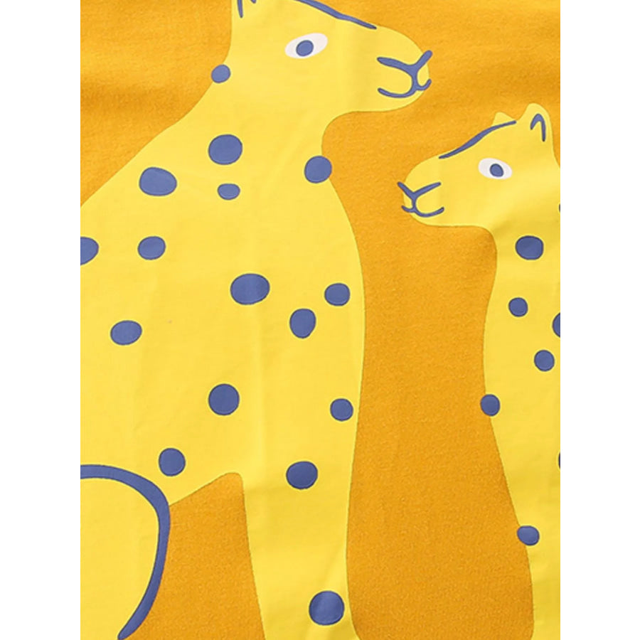 Children’s Leopard Print Short Sleeve T-Shirt Apparel and Accessories