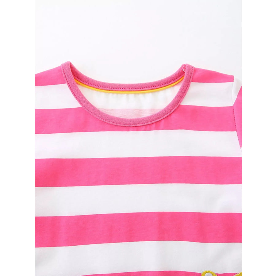 Children’s Leopard Striped Short Sleeve Dress Apparel and Accessories