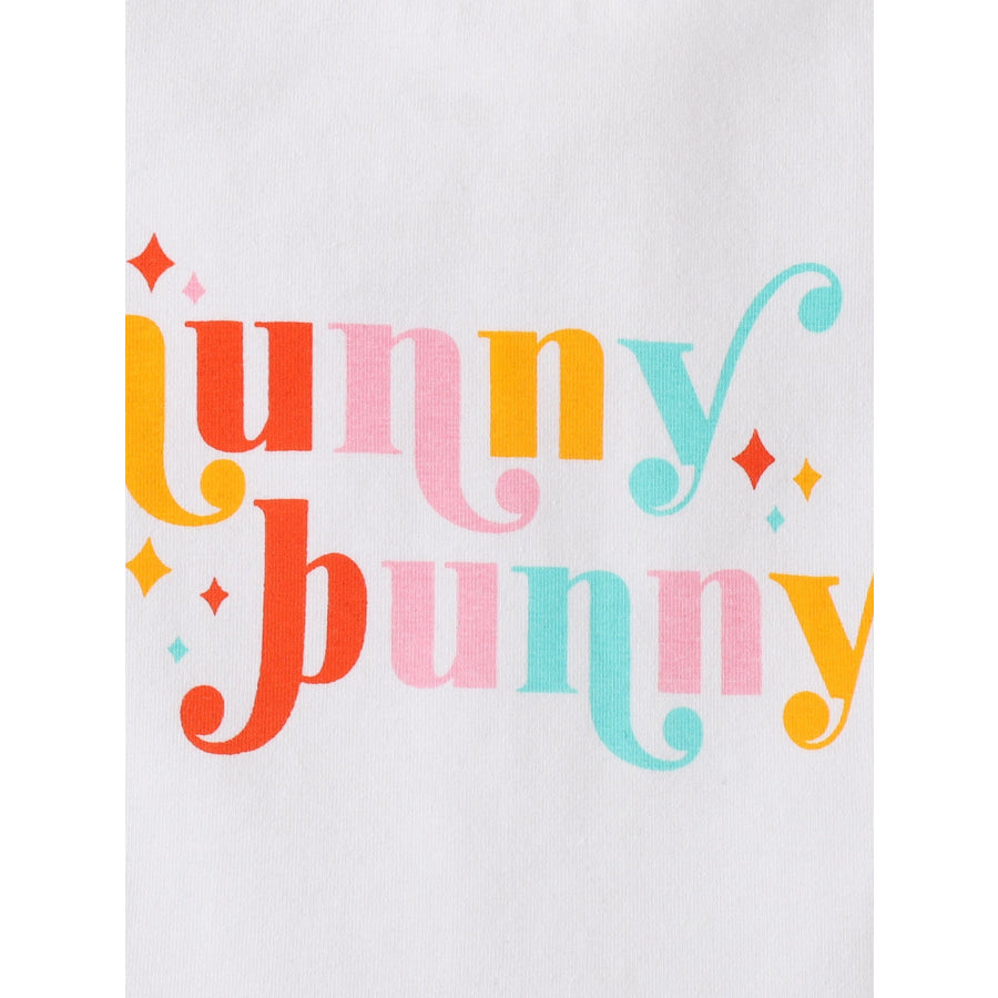 Children’s Letter Graphic Short Sleeve Top and Shorts Set Apparel and Accessories