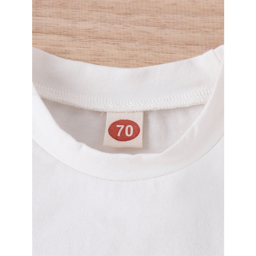 Children’s Letter Graphic Short Sleeve Top and Shorts Set Apparel and Accessories