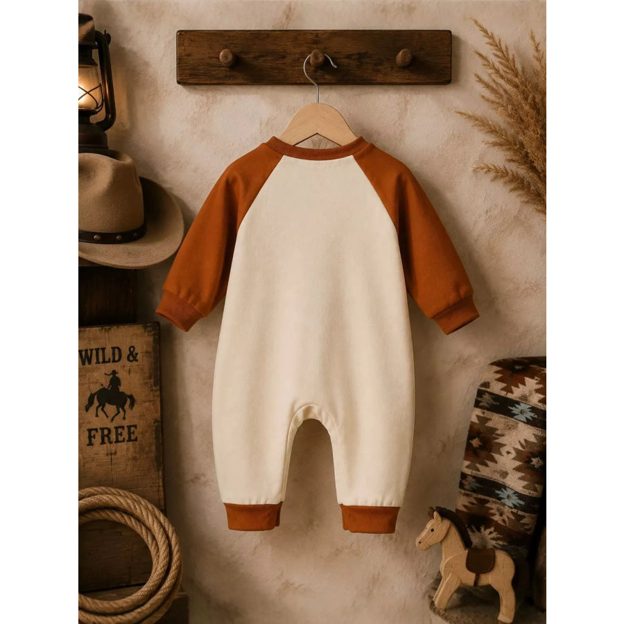 Children’s Letter Raglan Sleeve One-Piece Apparel and Accessories