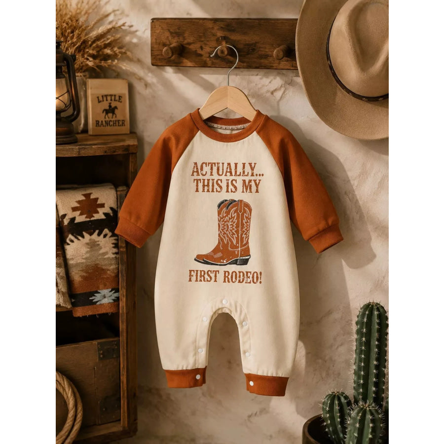 Children’s Letter Raglan Sleeve One-Piece Apparel and Accessories