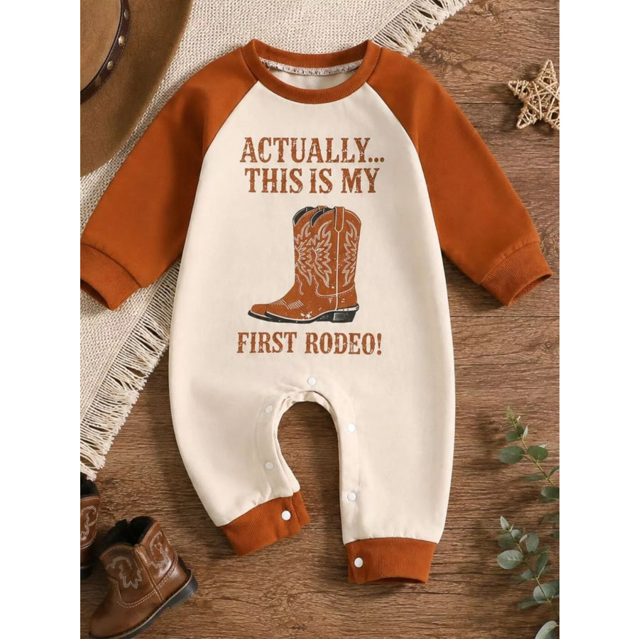 Children’s Letter Raglan Sleeve One-Piece Apparel and Accessories