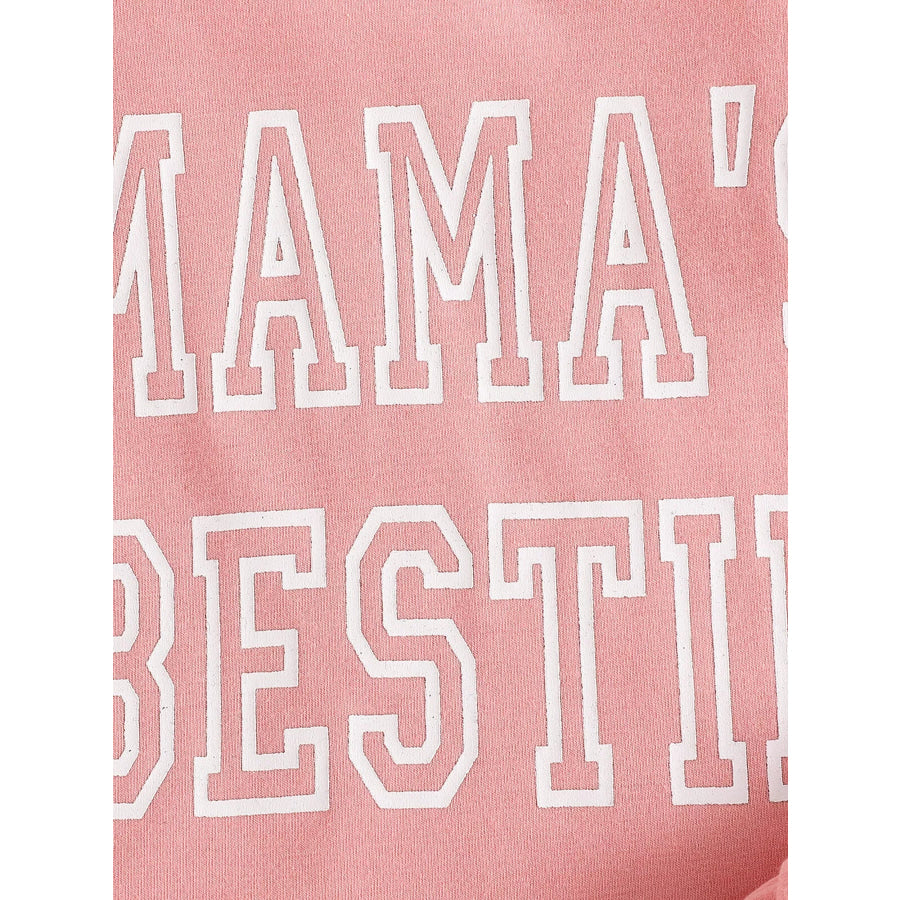 Children’s Letter Round Neck Tee and Shorts Set Apparel and Accessories
