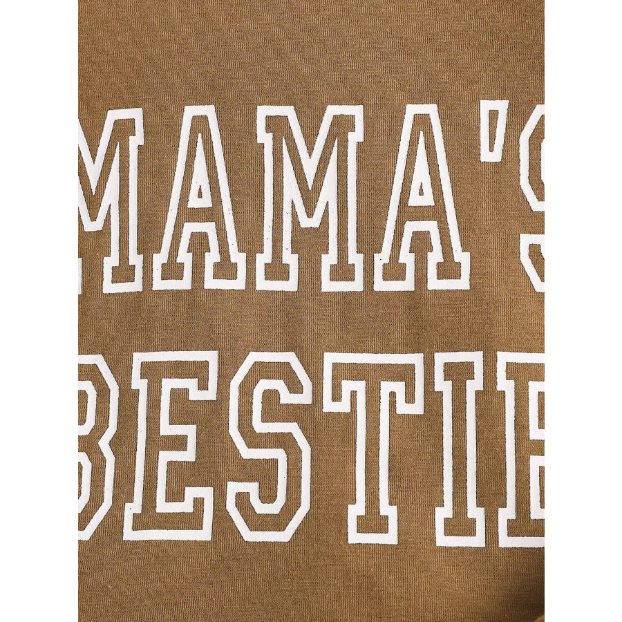 Children’s Letter Round Neck Tee and Shorts Set Apparel and Accessories