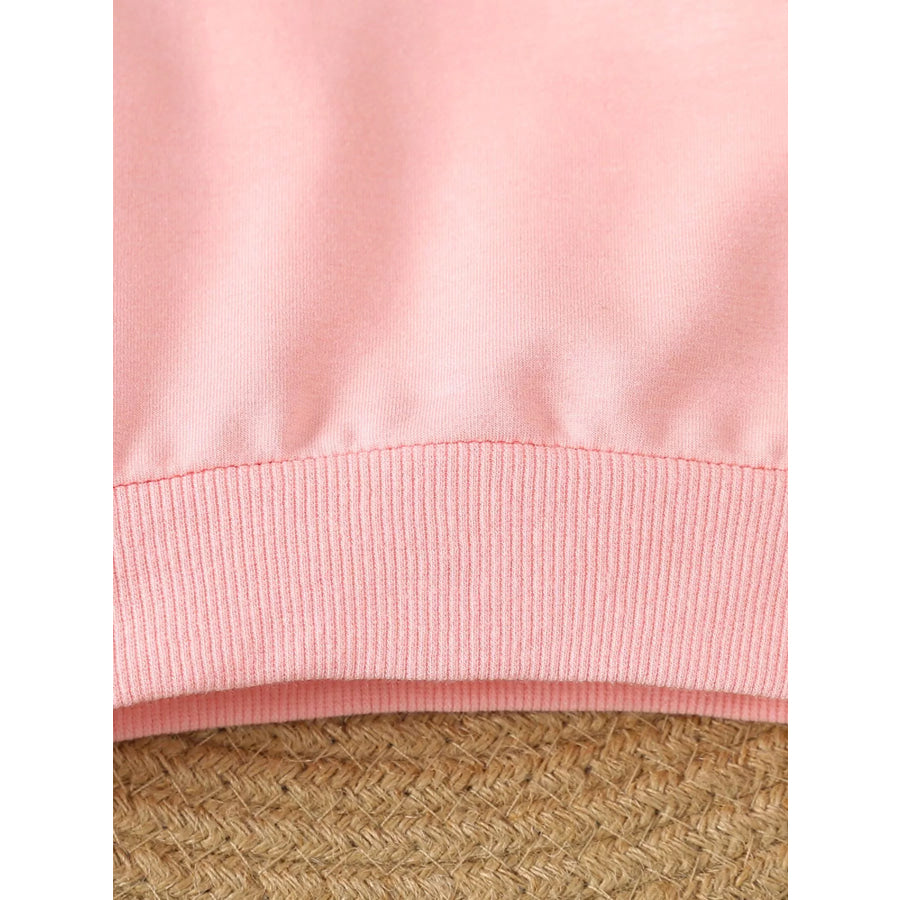 Children’s Letter Round Neck Top and Pants Set Apparel and Accessories