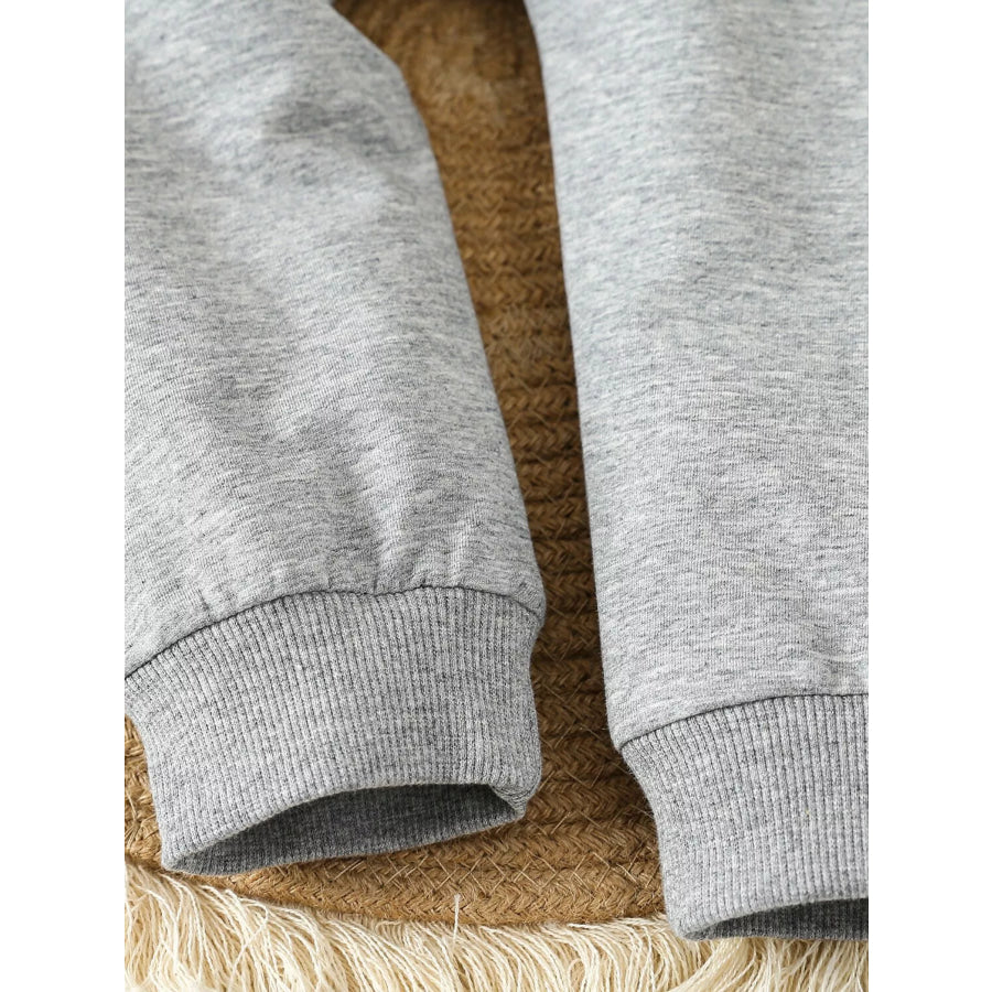 Children’s Letter Round Neck Top and Pants Set Apparel and Accessories