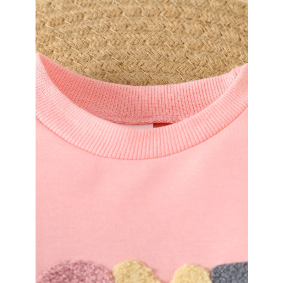 Children’s Letter Round Neck Top and Pants Set Apparel and Accessories