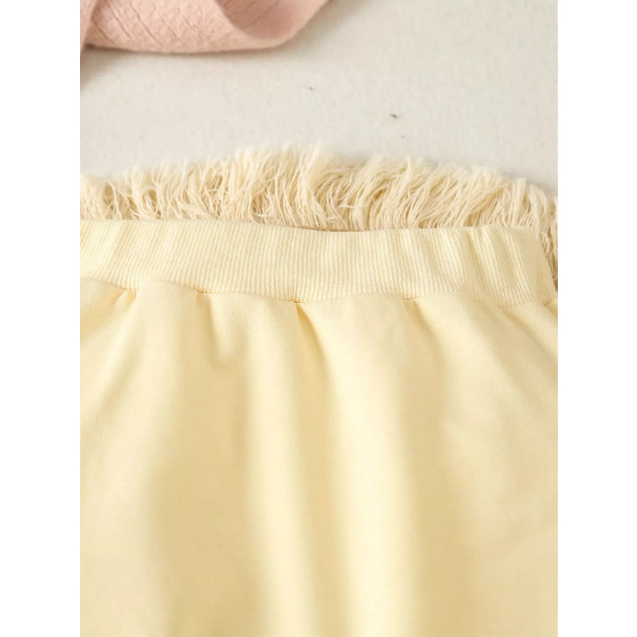 Children’s Letter Round Neck Top and Pants Set Apparel and Accessories