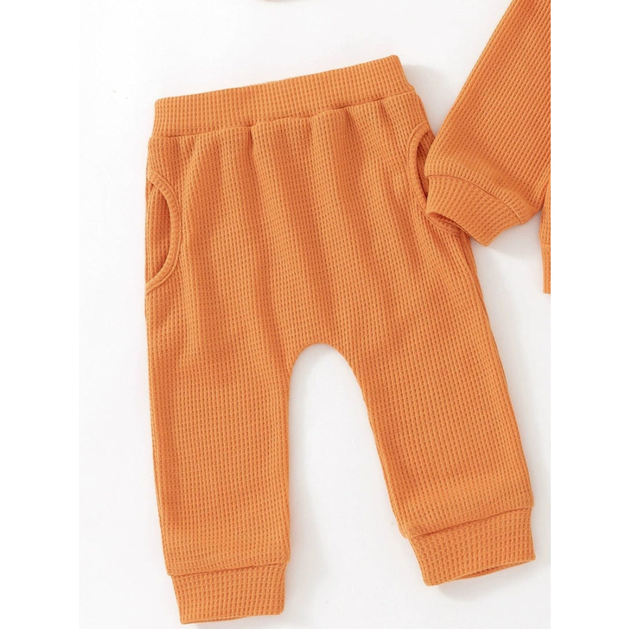 Children’s Letter Ruffled Trim Top and Pants Set Apparel and Accessories