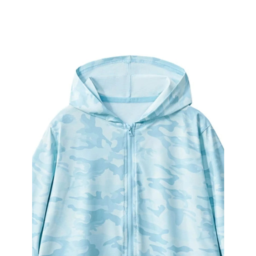 Children’s Lightweight Camouflage Hooded Sun Protection Jacket Apparel and Accessories