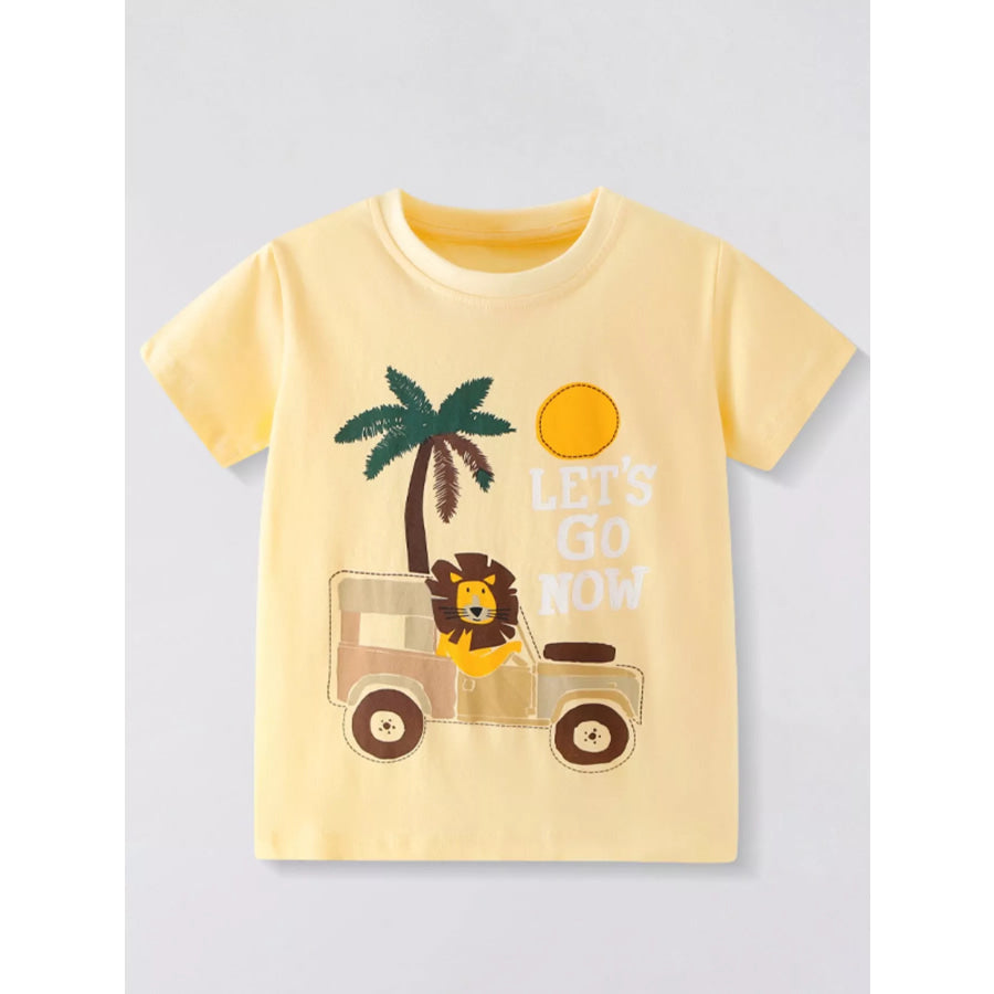 Children’s Lion Adventure Graphic Tee Gold / 2-3Y Apparel and Accessories