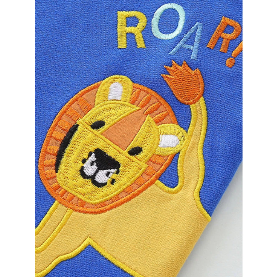 Children’s Lion Embroidered Knit Shorts Apparel and Accessories