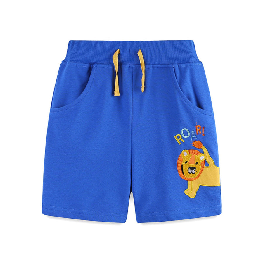 Children’s Lion Embroidered Knit Shorts Apparel and Accessories