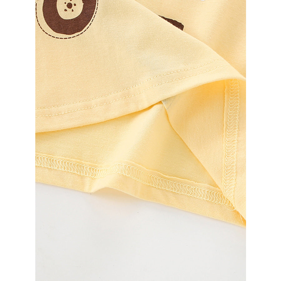 Children’s Lion Graphic Short Sleeve T-Shirt Apparel and Accessories