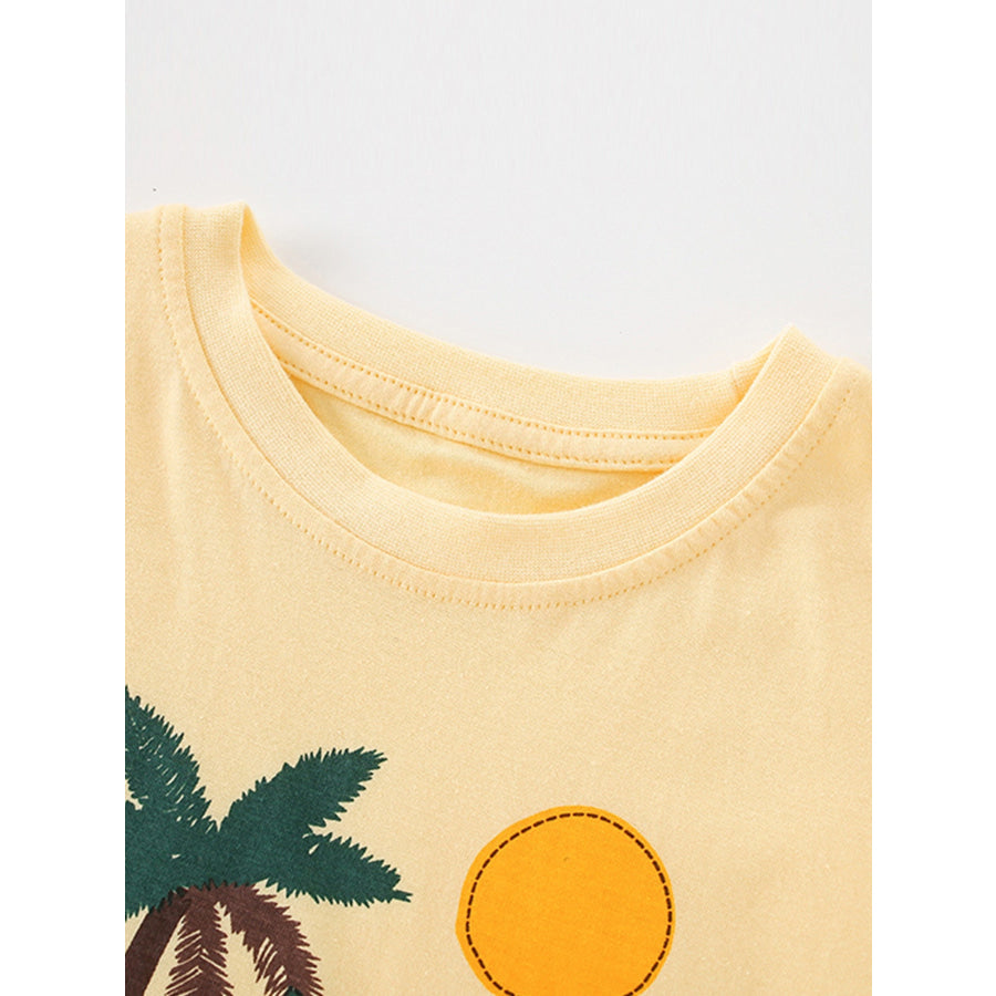 Children’s Lion Graphic Short Sleeve T-Shirt Apparel and Accessories